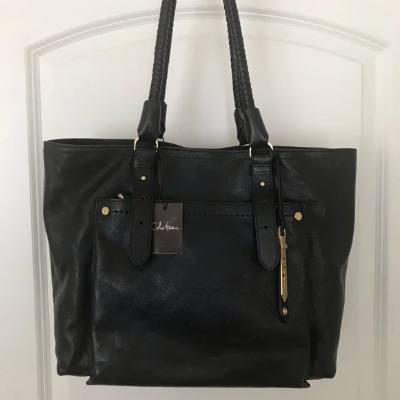 NWT Cole Haan Small Soft Tote Saddle Black - Picture 3 of 12